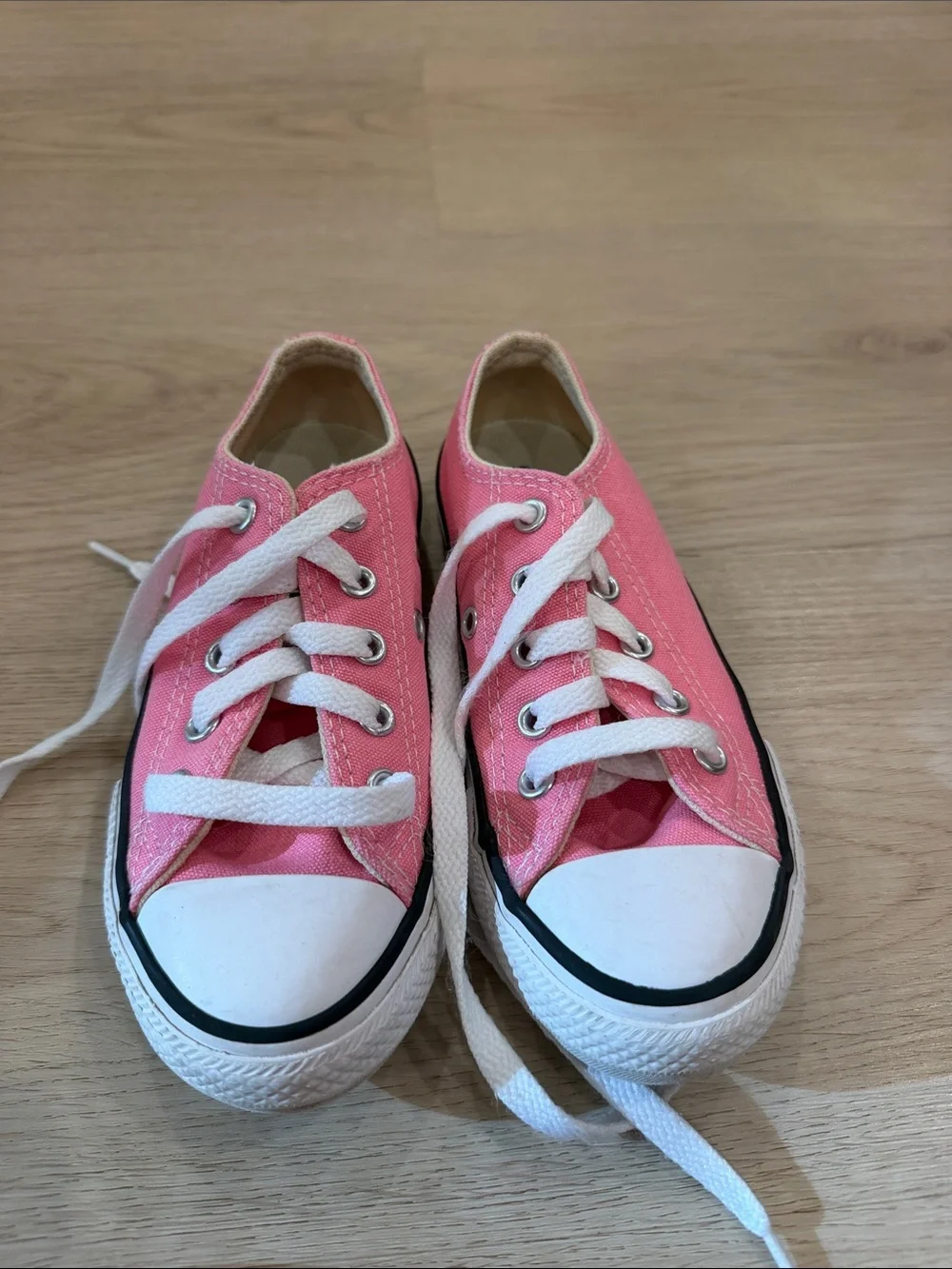 Converse Kids 11 Pink Canvas Low-Top Sneakers